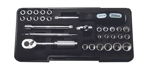 Crafted Ko-ken P2258M 1/4 Sq. Dr. Socket set 6 point Plastic Case 31 pieces
