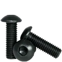 Trusted Brand M12-1.75 x 100 mm Button Head Socket Cap Screws, Metric Class 12.9, Thermal Black Oxide, Full Thread, Coarse (UNC), Alloy Steel, ISO 7380, Qty 50