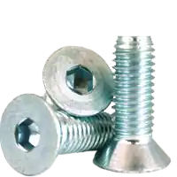 Professional Grade 1/2"-13 x 2 3/4" Flat Head Socket Cap Screws, Zinc-Bake Cr+3, Partial Thread, Coarse (UNC), Alloy Steel, Qty 2500