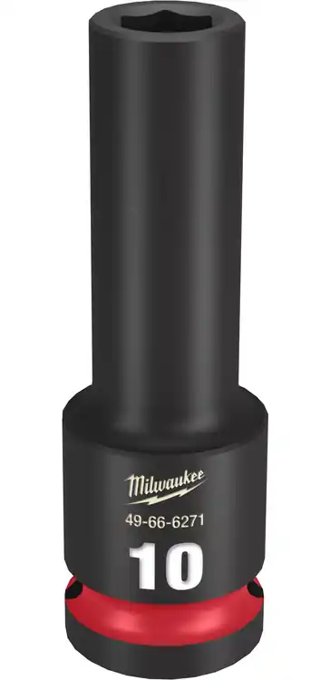 Milwaukee Tool 49-66-6271 SHOCKWAVE Impact Duty 1/2" Drive 10MM Deep 6 Point Socket Budget