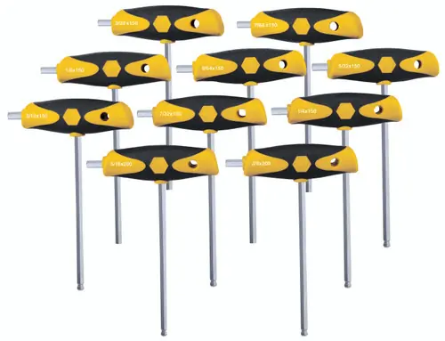 WIHA TOOLS Ball End Hex Key Set,10 Pieces 54097 Genuine