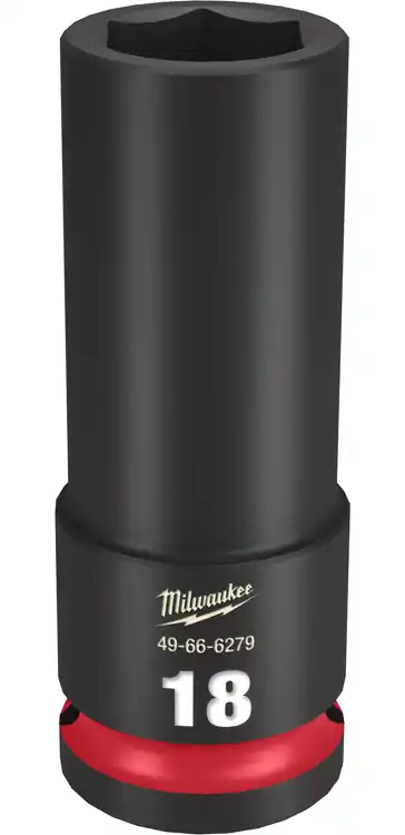 Fan Favorite Milwaukee Tool 49-66-6279 SHOCKWAVE Impact Duty 1/2" Drive 18MM Deep 6 Point Socket