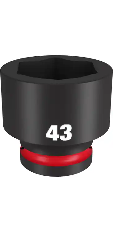 Milwaukee Tool 49-66-6381 SHOCKWAVE Impact Duty 3/4" Drive 43MM Standard 6 Point Socket Fan Favorite