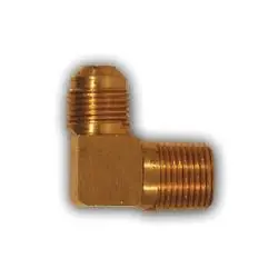 Deal Mid-America Fittings LF249X8X12 90 deg Elbow, 1/2 in SAE 45 deg Male Flared x 3/4 in MPT, Brass