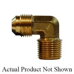 Secure Checkout AMC 704049-0806 90 deg Elbow, 1/2 in SAE 45 deg Male Flared x 3/8 in MIP, Brass
