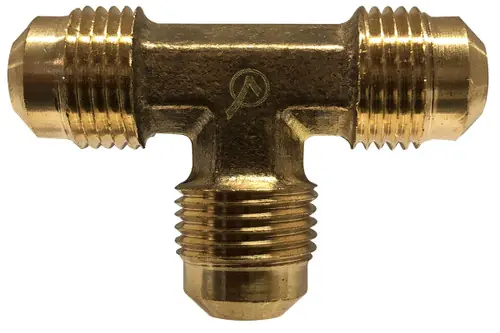 Place Order AMC 704044-06 Union Tee, 3/8 in 45 deg Flared x 3/8 in 45 deg Flared x 3/8 in 45 deg Flared, Brass