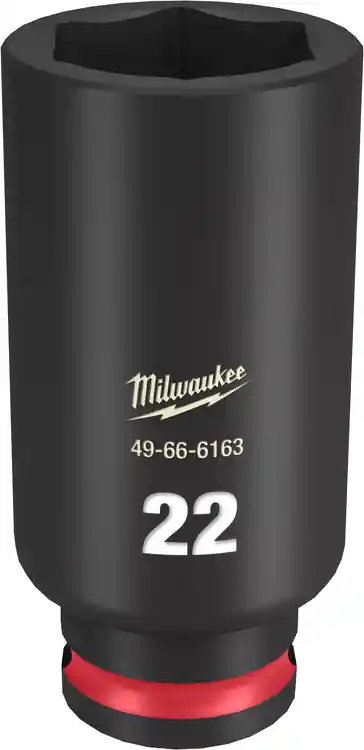 Markdown Milwaukee Tool 49-66-6163 SHOCKWAVE Impact Duty 3/8" Drive 22MM Deep 6 Point Socket