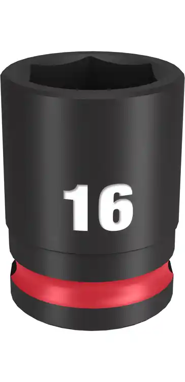 Premium Milwaukee Tool 49-66-6140 SHOCKWAVE Impact Duty 3/8" Drive 16MM Standard 6 Point Socket