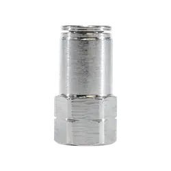 Midland Metal 20037NIC Adapter with Nickel Collet, 3/8 in Push to Connect x 3/8 in FPT, Brass, Nickel-Plated Fresh Stock