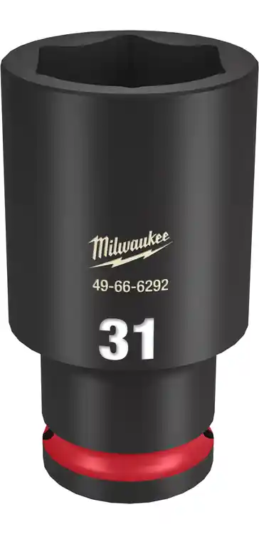 Milwaukee Tool 49-66-6292 SHOCKWAVE Impact Duty 1/2" Drive 31MM Deep 6 Point Socket Fast Shipping