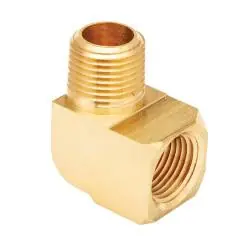 Mid-America Fittings 23404X2 45 deg Reducing Street Elbow, 1/4 in FPT x 1/8 in MPT, Brass Top Pick