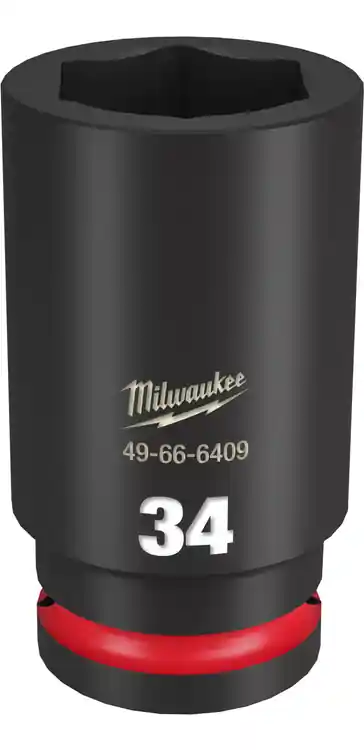 Milwaukee Tool 49-66-6409 SHOCKWAVE Impact Duty 3/4" Drive 34MM Deep 6 Point Socket Fast Shipping
