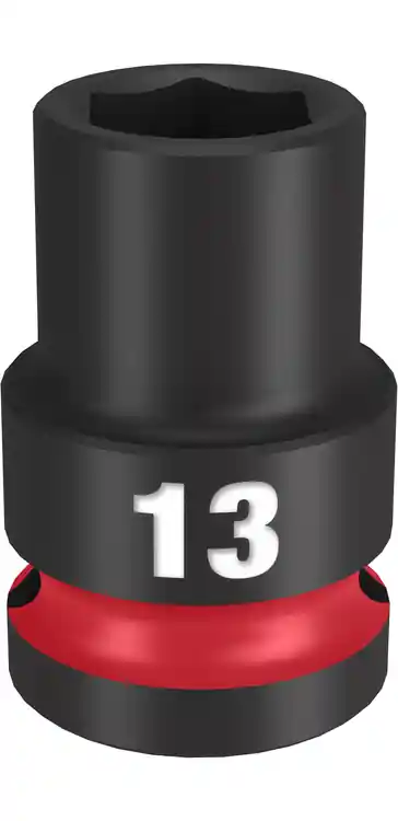 Premium Milwaukee Tool 49-66-6245 SHOCKWAVE Impact Duty 1/2" Drive 13MM Standard 6 Point Socket