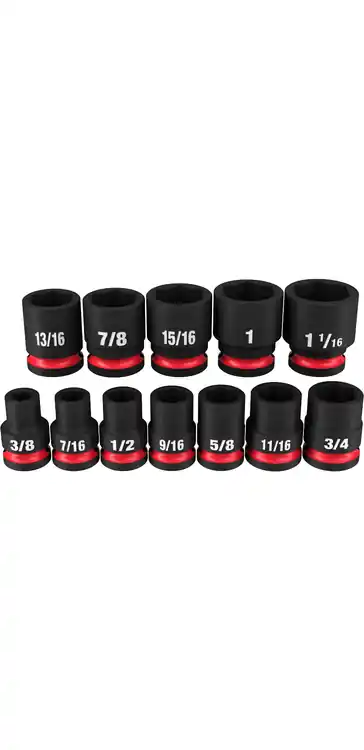 Reduced Price Milwaukee Tool 49-66-7010 12PC SHOCKWAVE Impact Duty 1/2" Drive SAE Standard 6 Point Socket Set