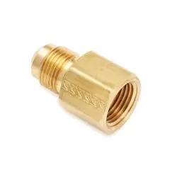 High Quality Mid-America Fittings 246X3 Adapter, 3/16 in SAE 45 deg Male Flared x 1/8 in FNPTF, Brass