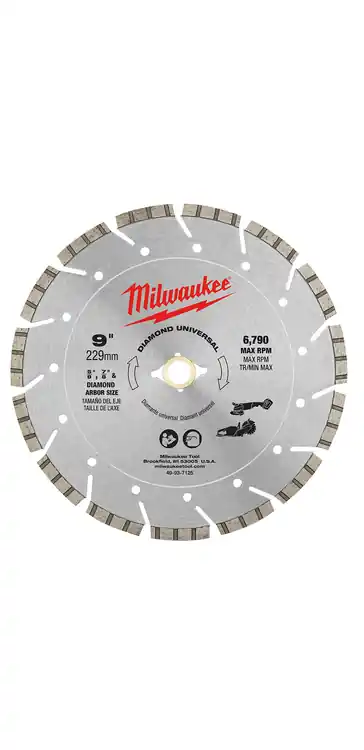 Fresh Stock Milwaukee Tool 49-93-7125 9" DIAMOND MAX All-Purpose Segmented Turbo Diamond Blade, 5 Pack