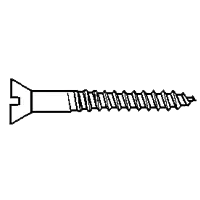 2 x 1/2" Wood Screws, Slotted Flat Head, Brass, Qty 100 Best Choice