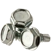 12-14 x 3" Self-Drilling Screws, Unslotted Indent Hex Washer Head HWH, 3 Point, Zinc Cr+3, Full Thread, Qty 100 Special Offer