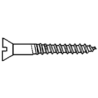 Luxury 6 x 1 3/4" Wood Screws, Slotted Flat Head, Zinc Cr+3, Qty 100