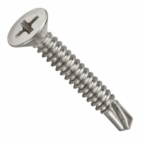 12-14 x 2 1/2" Self-Drilling Screws, Phillips Flat Head, 3 Point BSD, 410 Stainless Steel, Full Thread, Hardened, Qty 300 Holiday Sale