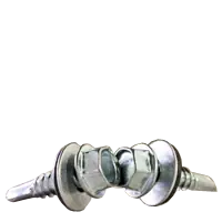 Free Returns 1/4"-14 x 1" Self-Drilling Screws w/ Bonded Washer, Unslotted Hex Washer Head HWH, Zinc Cr+3, Full Thread, Qty 100