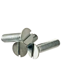Seasonal Sale 8-32 x 2 1/4" Machine Screws, Slotted Flat Head, Zinc Cr+3, Full Thread, Qty 100