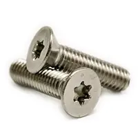 10-24 x 3/8" Machine Screws, Torx Drive Flat Head, T20 Drive 6-Lobe, 18-8 Stainless Steel A2, Full Thread, Qty 1000 Limited Offer