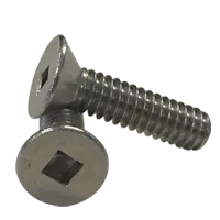 4-40 x 1/4" Machine Screws, Square Drive Flat Head, 18-8 Stainless Steel A2, Full Thread, Qty 1000 Genuine