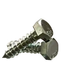 Markdown 1/4"-10 x 1" Hex Lag Screws, Zinc Cr+3, Low Carbon Steel, Qty 125