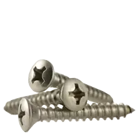 8 x 5/8" Self-Tapping Screws, Phillips Oval Head, Type A, 18-8 Stainless Steel, Full Thread, Qty 1000 Markdown