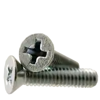 Authentic 4-40 x 3/8" Machine Screws, Phillips Flat Head, Zinc Cr+3, Full Thread, Qty 100