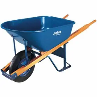 Jackson Professional Tools M6FFBB Wheelbarrow 6 Cu Ft Steel Flat Free Wheel Fresh Stock