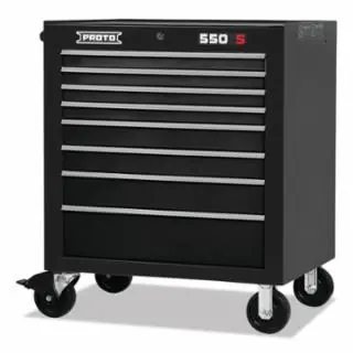 Proto J553441-8DB Roller Cab 34 In 8 Drawer Black Special Discount