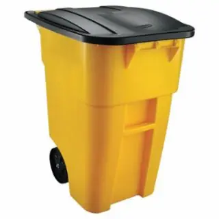 Budget Rubbermaid Commercial FG9W2700YEL 50 Gal. Brute Rollout Container