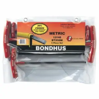 Markdown Bondhus 13148 Btx 50 mm 5Pc. T-Wrench Hex Set Balldriver (1 SET)