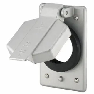 COVER 1G SGL RECP WET LOC VERT 1.56" D GY Today Only