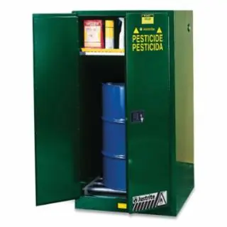 Premium Justrite 896264 55 Gl Vert Pest Man W/Pdl Hndl