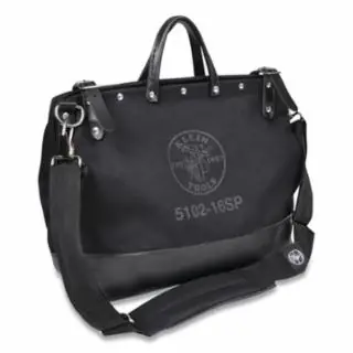 Klein Tools 510216SPBLK Deluxe Tool Bag, Black Canvas, 13 Pockets, 16-Inch Certified