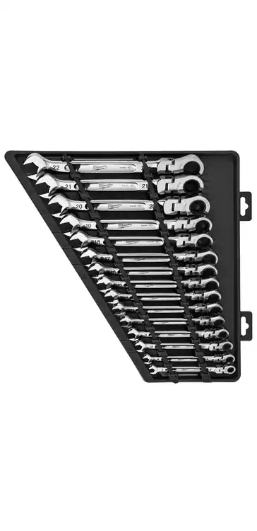 Fast Shipping Milwaukee Tool 48-22-9513 15pc Metric Flex Head Ratcheting Combination Wrench