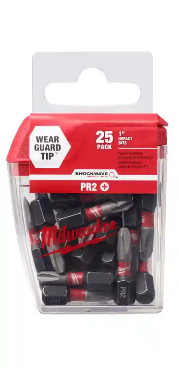 Best Price Milwaukee Tool 48-32-4644 SHOCKWAVE 1" Impact Phillips Reduced 2 Insert Bits (Contractor Pack)
