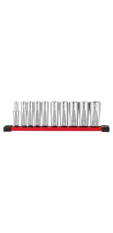 Today Only Milwaukee Tool 48-22-9405 10pc 3/8" SAE Deep Well Sockets with FOUR FLAT Sides