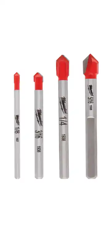 Milwaukee Tool 48-20-8988 4PC Ceramic Tile and Glass Bit Set, 5 Pack Price Drop