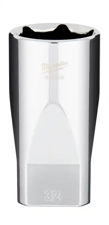 Free Returns Milwaukee Tool 45-34-2132 1/2" Drive 32mm Deep Socket