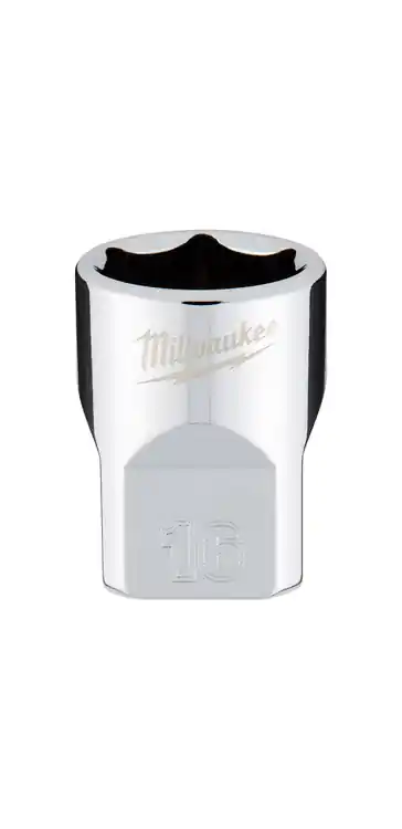 Fresh Stock Milwaukee Tool 45-34-9086 3/8" Drive 16mm Metric Socket with FOUR FLAT Sides