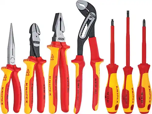 Knipex 9K 98 98 25 US 7 Pc Pliers/Screwdriver Tool Set, 1000V, Nylon Pouch Must Have