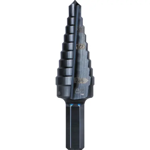 Price Cut Klein Tools KTSB03 9-Step Drill Bit, 3/8-Inch Hex, Double Straight Flute, 1/4-Inch to 3/4-Inch