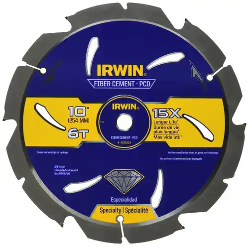 Today Only Irwin 4935624 Saw Bld 10" 6T Marathonpcd Fiber Cement