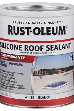 Authentic Rust-Oleum Roofing 338726 Silicone Roof Sealant White 0.9 Gal