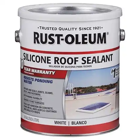 Authentic Rust-Oleum Roofing 338726 Silicone Roof Sealant White 0.9 Gal