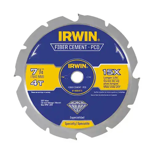 Irwin 4935473 7-1/4" X 4T Pcd Fiber Cement Super Sale